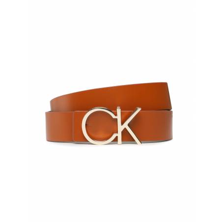 Skórzany damski pasek dwustronny re-lock calvin klein K60K610156