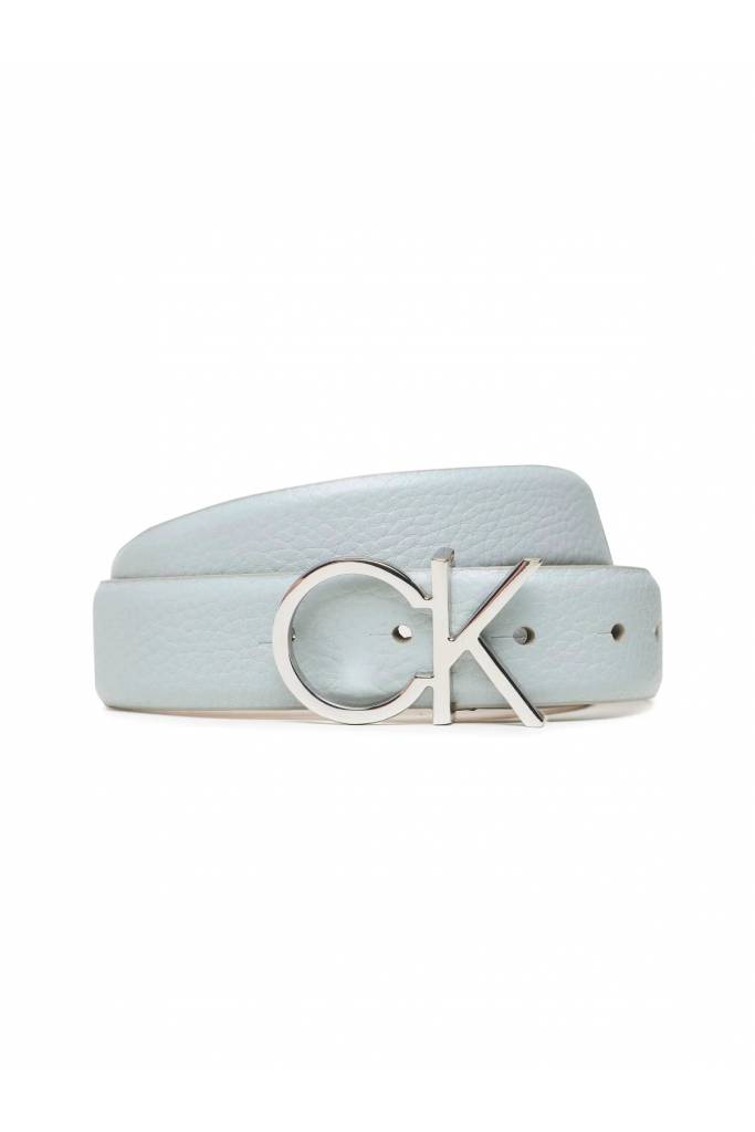 Przód skórzany damski pasek re-lock logo calvin klein K60K610413 Przód skórzany damski pasek re-lock logo calvin klein K60K610413