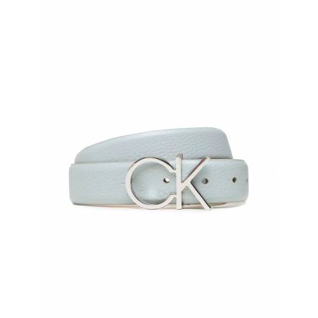Przód skórzany damski pasek re-lock logo calvin klein K60K610413