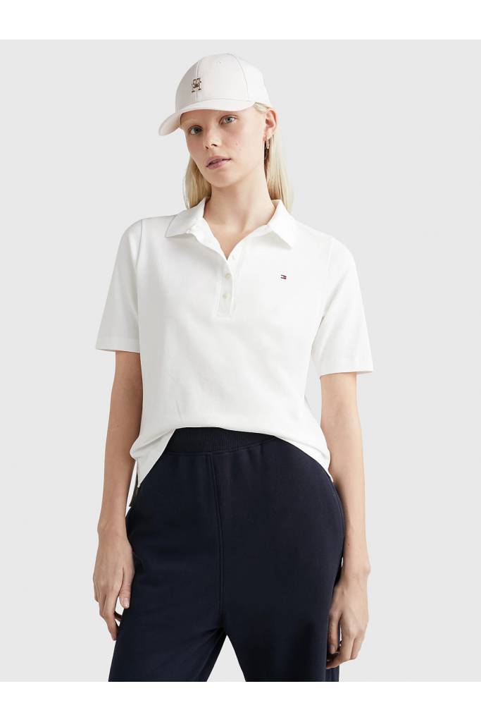 Detal 4 damskie polo 1985 reg pique tommy hilfiger WW0WW37820