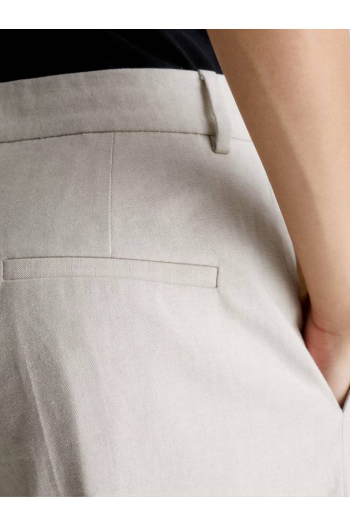 Detal stylizacja damskie spodnie materiałowe linen tailored calvin klein K20K205226