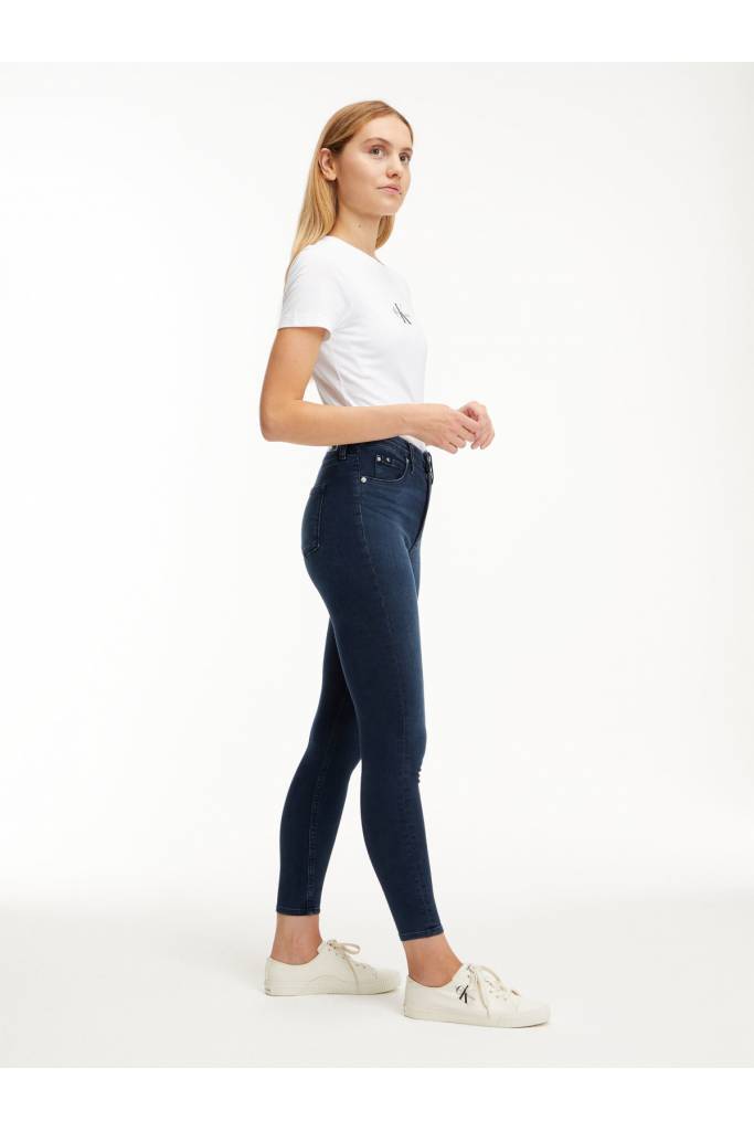 Detal stylizacja damskie spodnie jeansowe calvin klein jeans J20J221586