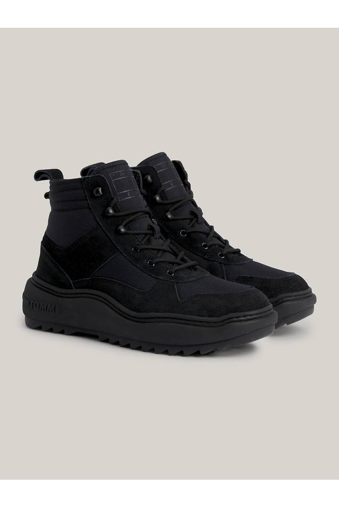 Przód męskie wysokie sneakersy tjm mix material boot tommy jeans EM0EM01245