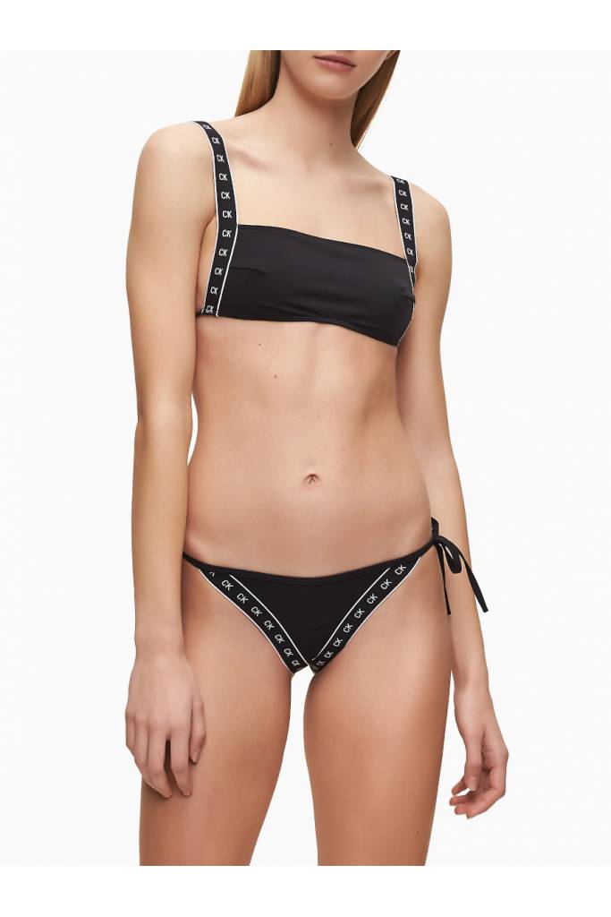 Przód góra od bikini squared bandeau calvin klein swimwear KW0KW00887