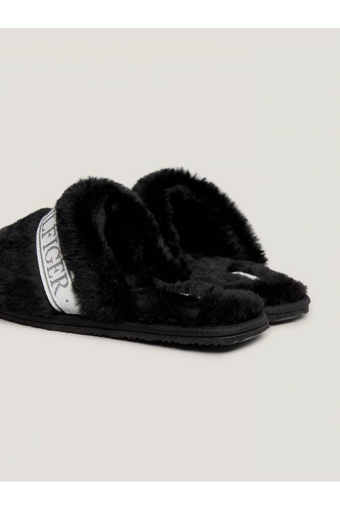 Tył damskie kapcie fur hotel tommy hilfiger FW0FW07595