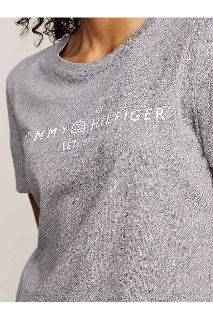 Detal stylizacja damski t-shirt logo tommy hilfiger WW0WW40276