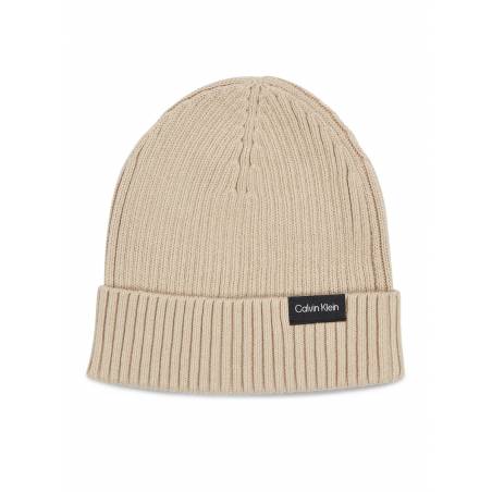 Męska czapka classic cotton rib beanie z dodatkiem kaszmiru calvin klein K50K510982