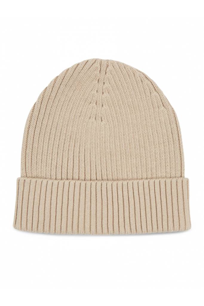 Detal stylizacja męska czapka classic cotton rib beanie z dodatkiem kaszmiru calvin klein K50K510982