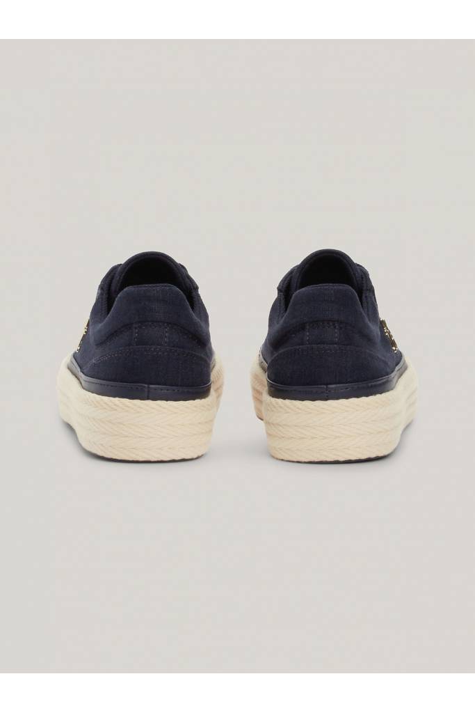 Tył damskie sneakersy vulc linen tommy hilfiger FW0FW07673