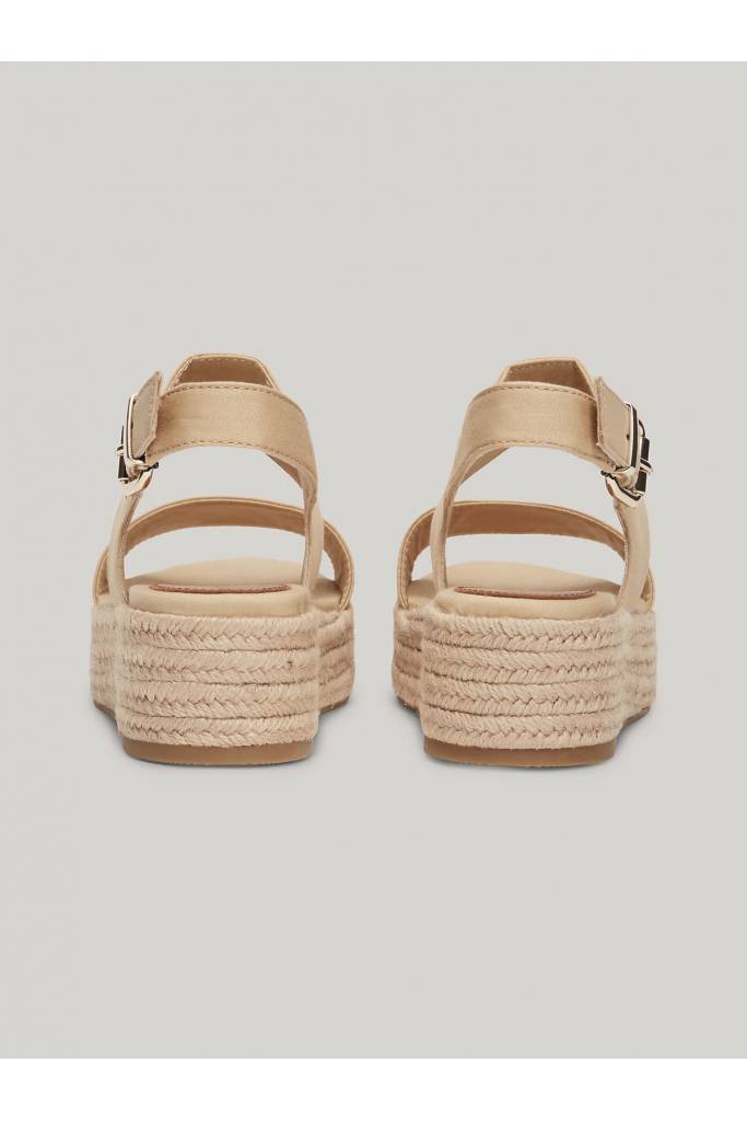 Tył damskie sandały na platformie mid wedge tommy hilfiger FW0FW07885