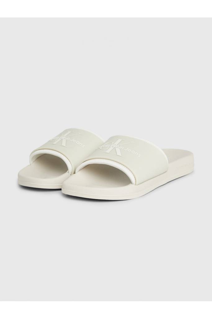 Przód damskie klapki slide monogram tpu calvin klein jeans YW0YW00585