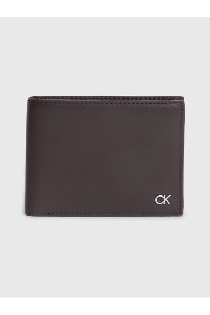 Męski portfel skórzany metal trifold 10cc calvin klein K50K511689