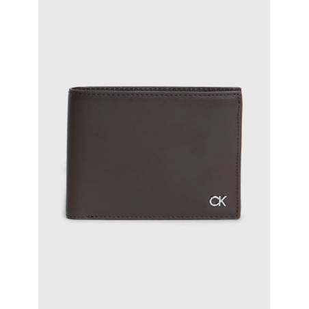 Męski portfel skórzany metal trifold 10cc calvin klein K50K511689