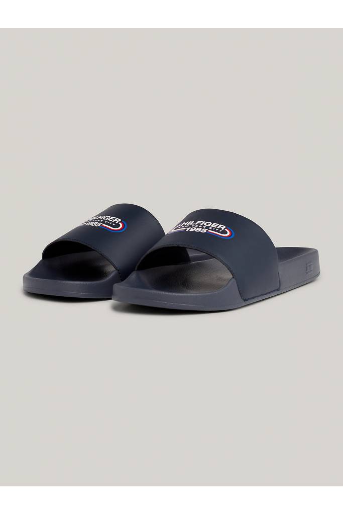 Przód męskie klapki rwb oly pool slide tommy hilfiger FM0FM05019