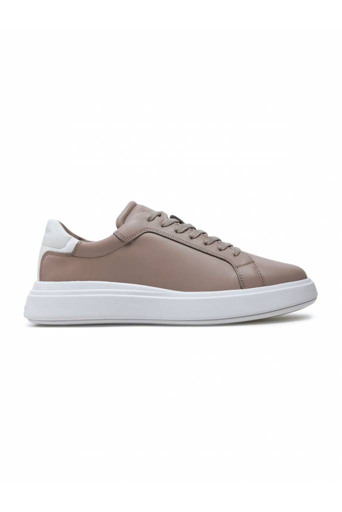 Męskie sneakersy skórzane low top lace up calvin klein HM0HM01016