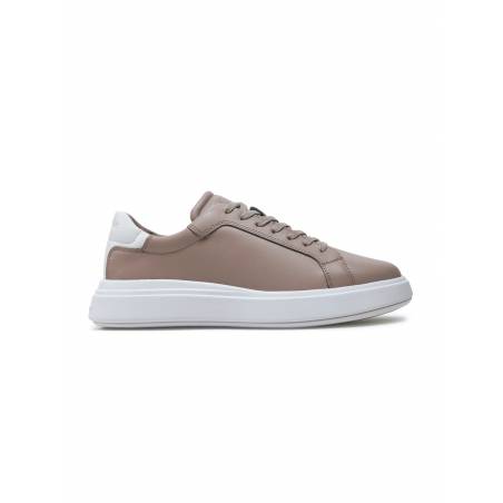 Męskie sneakersy skórzane low top lace up calvin klein HM0HM01016