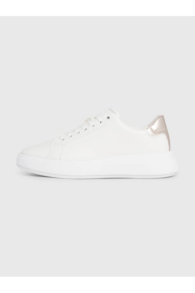 Damskie sneakersy cupsole lace up leather calvin klein HW0HW01987