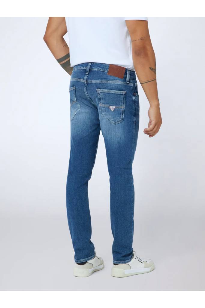 Tył męskie jeansy skinny miami guess M2YAN1 D4Q42