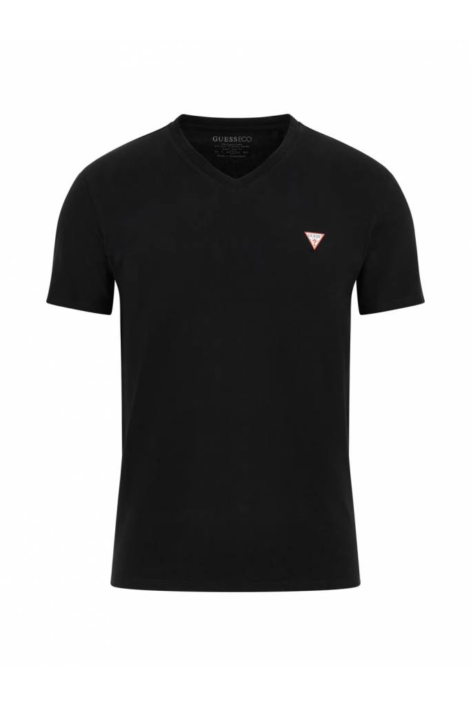 Męski t-shirt w serek core z mini logo guess M2YI32 J1314