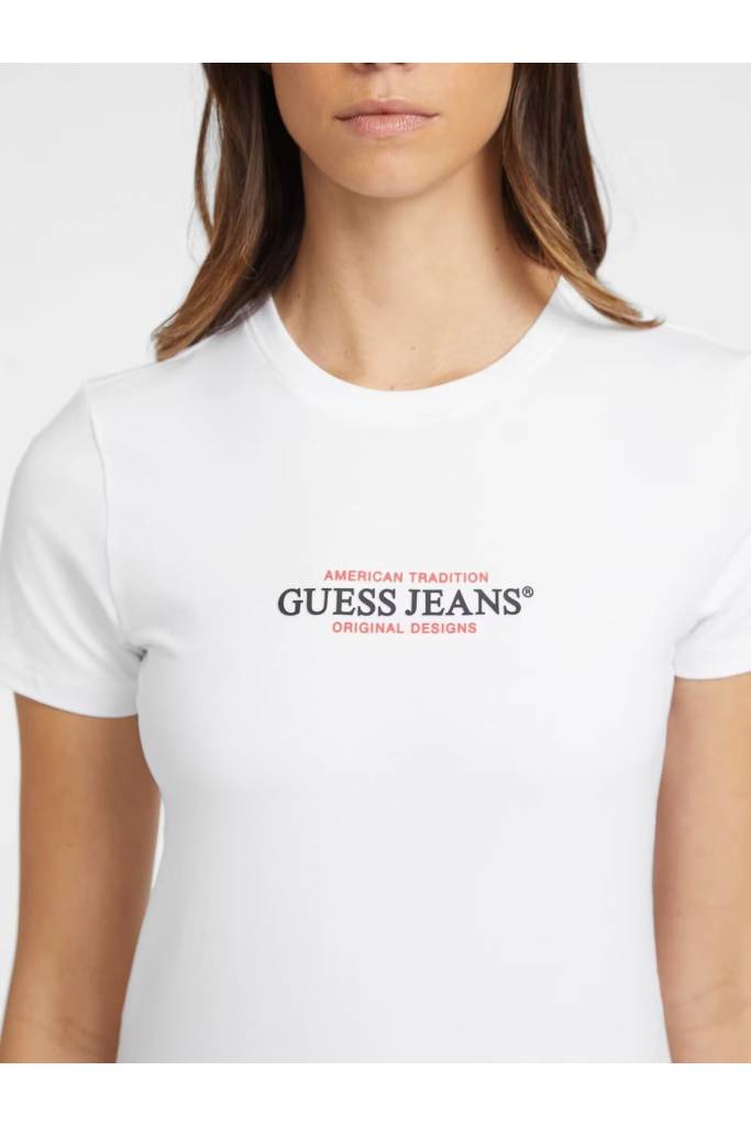 Detal 2 damski t-shirt american guess jeans W4YI03 J1314