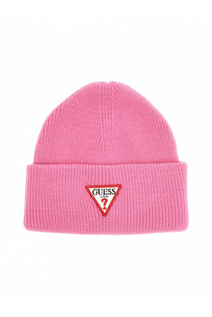 Damska czapka zimowa beanie patch trianlogo guess AW5234 VIS01