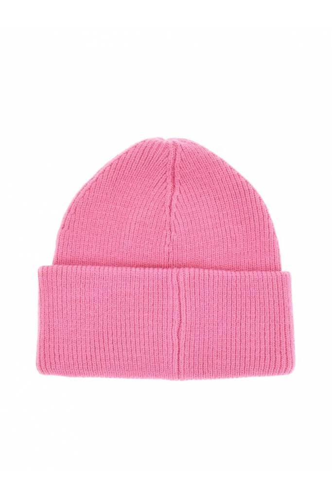 Detal stylizacja damska czapka zimowa beanie patch trianlogo guess AW5234 VIS01