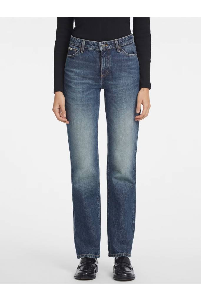 Przód damskie jeansy g08 mid rise straight guess jeans W4YA98 D5FC1