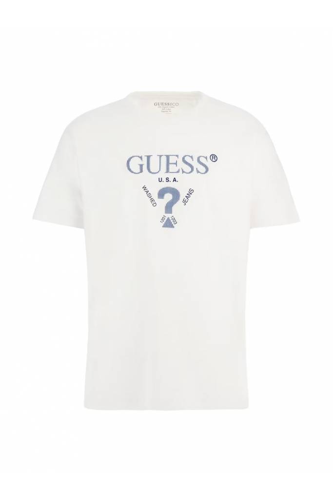 Męski t-shirt z aplikacją treated triangle guess M4YI05 I3Z14