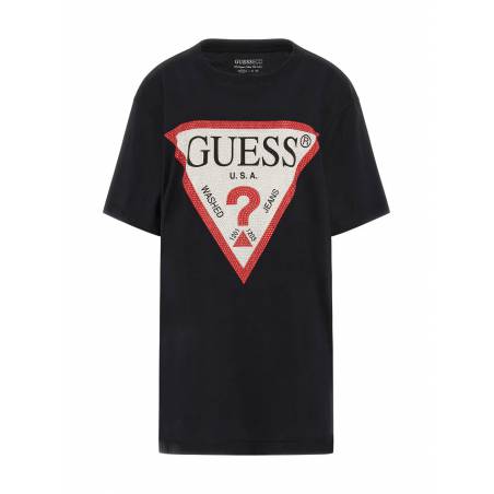 Damski t-shirt shiny triangle oversize guess W4YI34 I3Z14