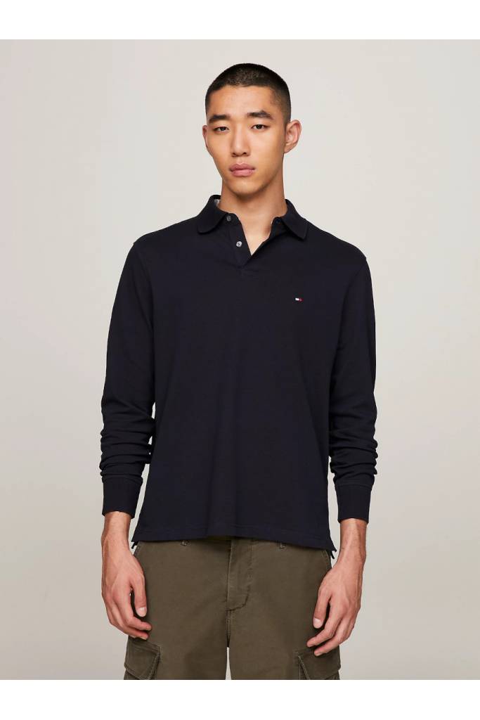 Przód męskie polo z długim rękawem 1985 regular tommy hilfiger MW0MW20183