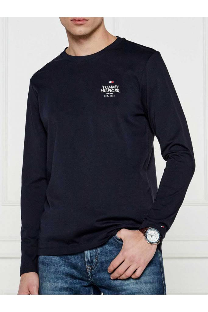 Przód męski longsleeve hilfiger stack tommy hilfiger MW0MW36501