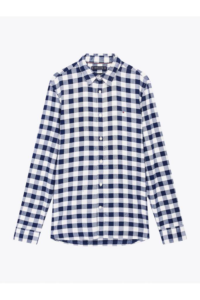 Męska koszula brushed gingham sf tommy hilfiger MW0MW36860