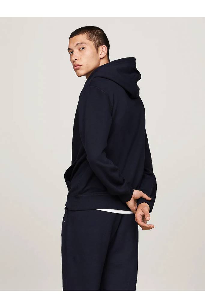 Detal 5 męska bluza z kapturem essential fleece zip through tommy hilfiger MW0MW37234 Detal 5 męska bluza z kapturem essential fleece zip through tommy hilfiger MW0MW37234