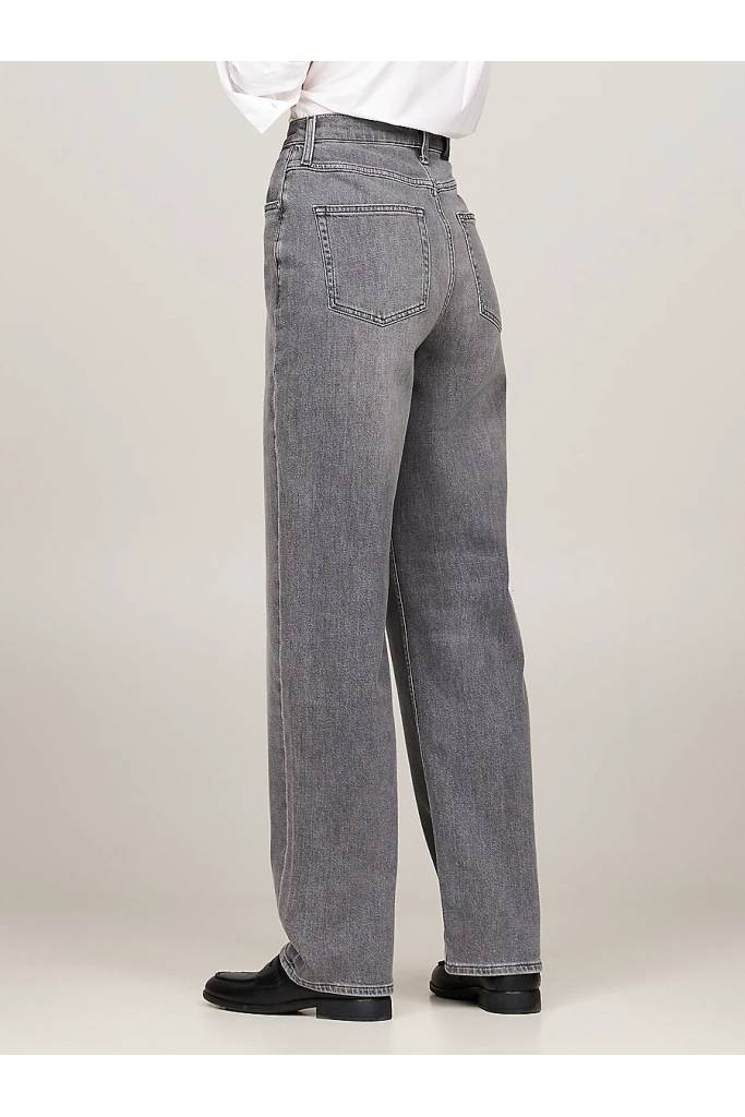 Tył damskie jeansy relaxed straight hw ger tommy hilfiger WW0WW42795