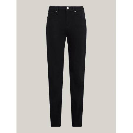 Damskie jeansy classic straight rw stay black tommy hilfiger WW0WW44116