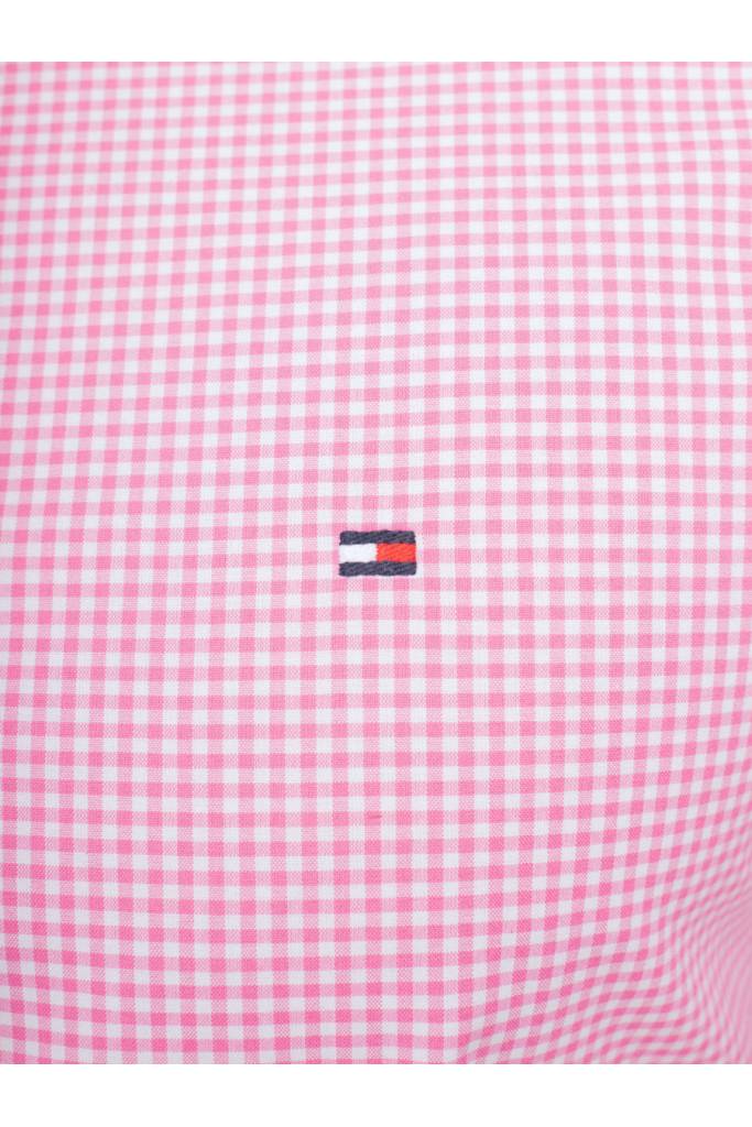 Detal stylizacja męska koszula micro gingham poplin sf tommy hilfiger MW0MW34570