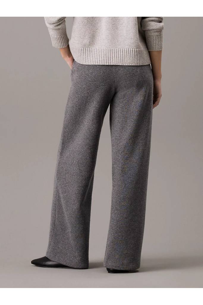 Tył damskie wełniane spodnie wool blend jersey pant calvin klein K20K207630