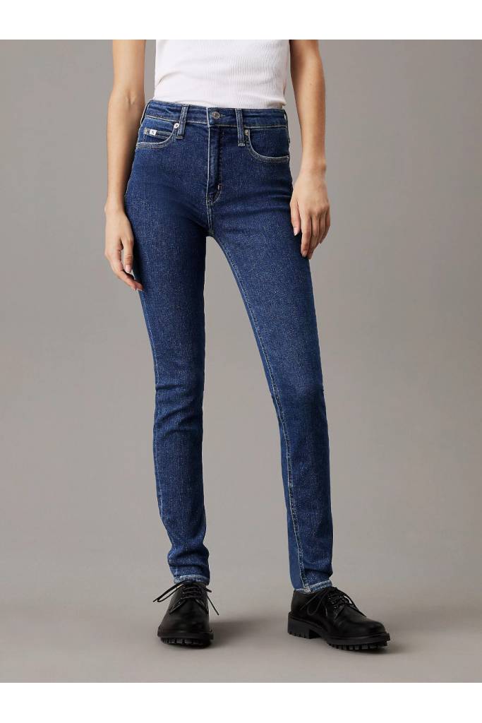 Przód damskie jeansy mid rise skinny calvin klein jeans J20J224020