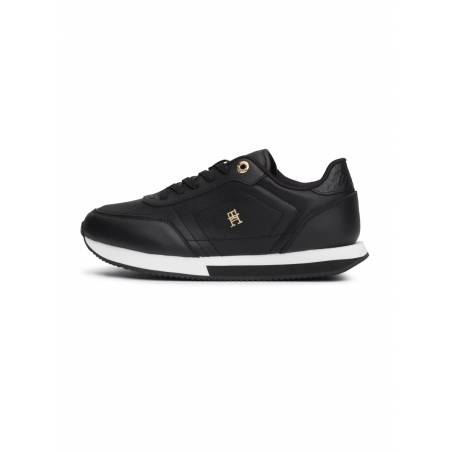 Damskie sneakersy skórzane elevated essent runner monogram tommy hilfiger FW0FW08285