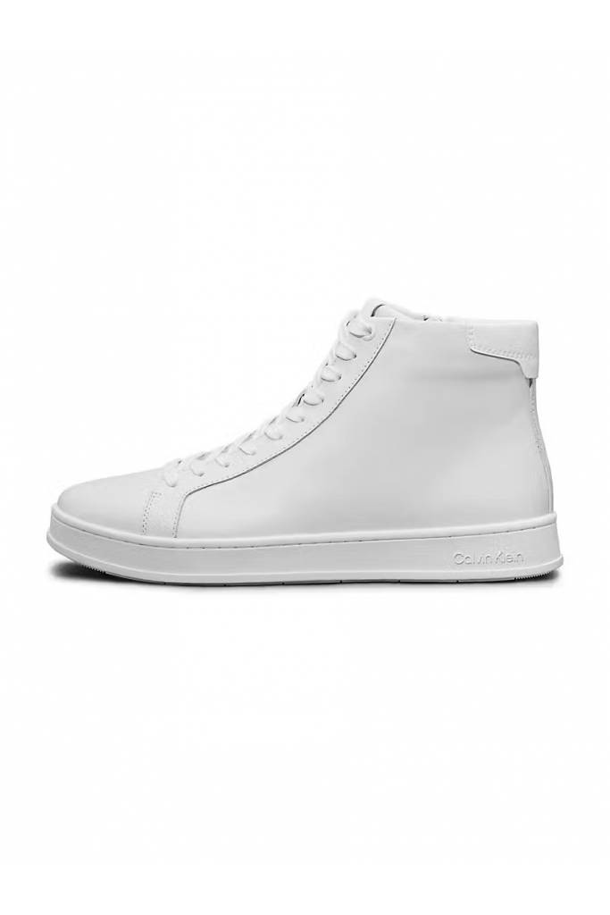 Męskie trampki skórzane wysokie high top lace up calvin klein HM0HM01547