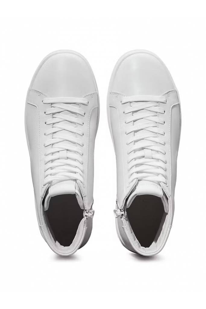 Detal 2 męskie trampki skórzane wysokie high top lace up calvin klein HM0HM01547