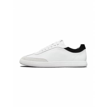 Damskie sneakersy skórzane bubble cupsole lace up leather mix calvin klein HW0HW02208