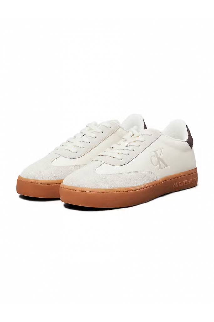 Przód męskie sneakersy skórzane classic cupsole low lth calvin klein jeans YM0YM01272