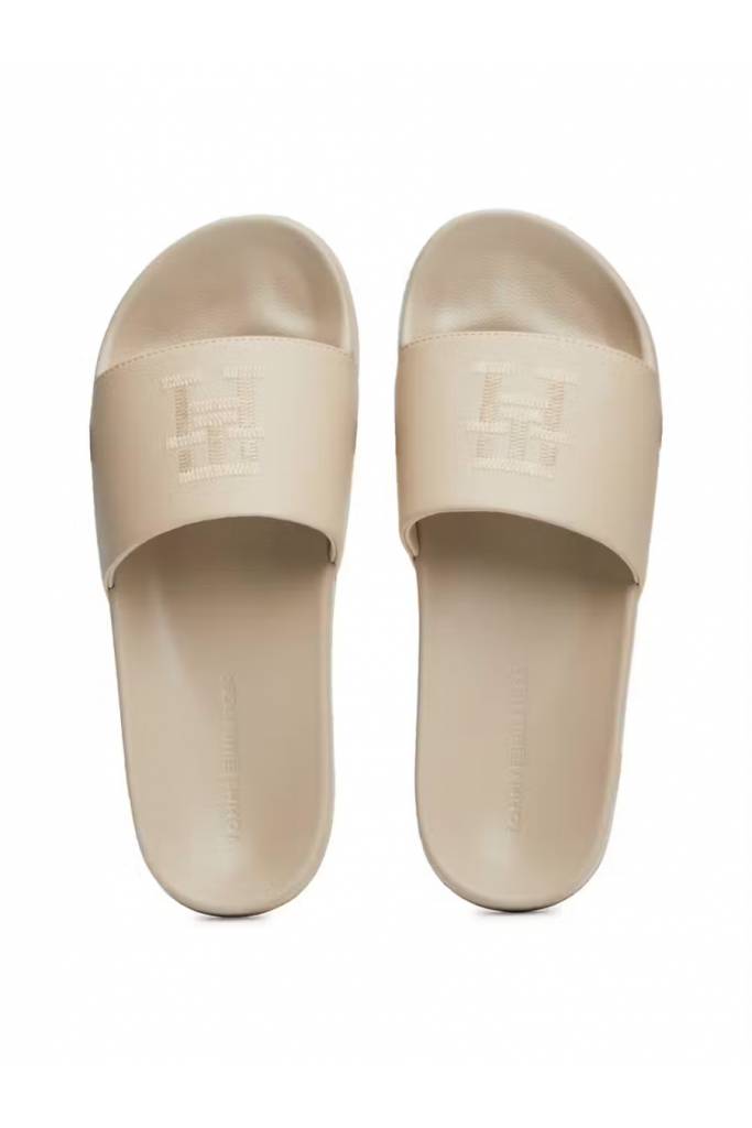 Detal 2 damskie klapki embroidered slide tommy hilfiger FW0FW08140