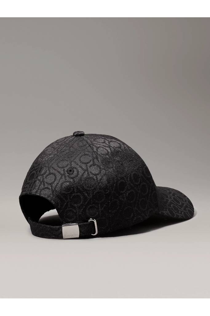 Tył damska czapka z daszkiem monogram jacquard cap calvin klein K60K612032