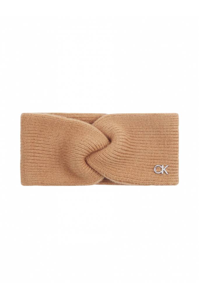 Damska opaska zimowa metal chunky rib headband calvin klein K60K612591