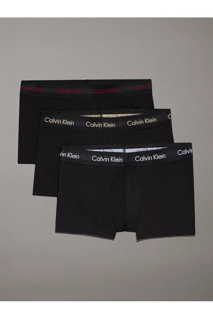 Męskie bokserki cotton stretch low rise trunk calvin klein 3-pack 0000U2664G