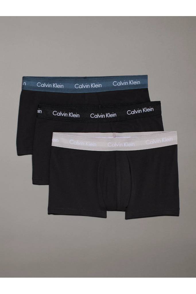 Męskie bokserki cotton stretch low rise trunk calvin klein 3-pack 0000U2664G