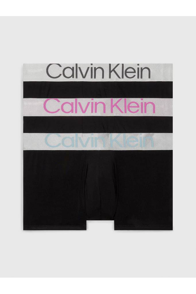 Męskie bokserki steel micro low rise trunk calvin klein 3-pack 000NB3074A