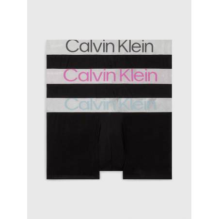 Męskie bokserki steel micro low rise trunk calvin klein 3-pack 000NB3074A